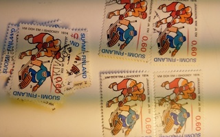 Jääkiekkoilun MM- ja EM-kilpailut postimerkki 0,60 markka