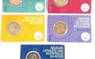 Ranska 2021 2 euro Pariisin Olympialaiset 2024 kortissa
