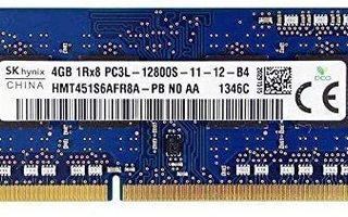 4 Gb DDR3 SODIMM muisti kannettaviin Low Voltage