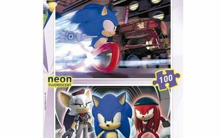2 palapelin setti Educa Neon Sonic 100 Kappaletta