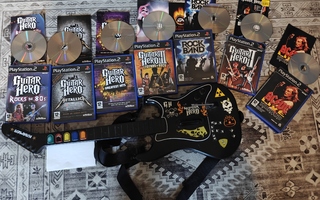 Ps2 guitar hero mega paketti