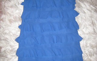 H&M ihana sininen kesäinen salsa "kotelo"mekko 34