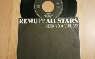 Remu And His All Stars – Keskiyö / V-Pussi 7" ps 1987