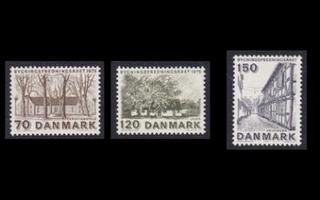 Tanska 592-4 ** Arkkitehtuurivuosi (1975)