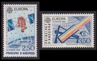 Andorra Fr 423-4 ** Europa avaruus (1991)