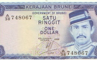 Brunei 1 dollar 1988
