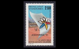 Andorra Fr 422 ** Pienvaltioiden urheilukilpailut (1991)