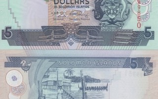(B0181) SOLOMON ISLANDS, 2006 (ND). 5 Dollars. P-26. UNC