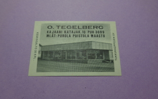 TT-etiketti O. Tegelberg, Kajaani
