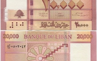 Libanon Lebanon 20000 Livres v.2012 (P-93) UNC korvaava C/99