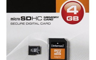 Intenso microSDHC Card 4GB + Adapter