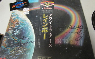 RAINBOW - DOWN TO EARTH - japan M-/M- LP KAHDELLA NIMMARILLA