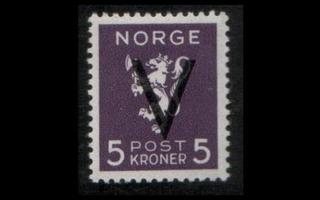 Norja 256 ** V-merkki 5 kr (1941)