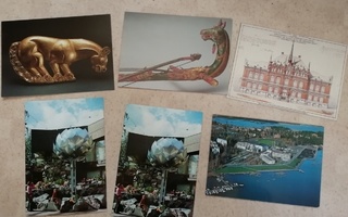 Taideteollisuusmuseo ja Dipoli postikortit 6 kpl