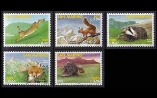 San Marino 1845-9 ** Eläimiä nisäkkäitä (1999)