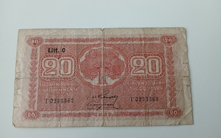 20 markkaa 1922 Litt. C
