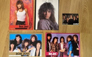 Bon Jovi postikortit ja tarra + MiniSuosikki