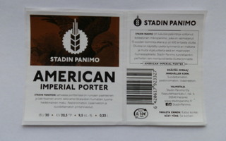 Olutetiketti American Imperial   Stadin Panimo käyttämätön