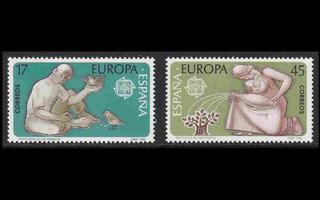 Espanja 2726-7 ** Europa luonnonsuojelu (1986)