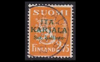 IK_11 o Itä-Karjala 2:75mk vihreä lisäp (1941)