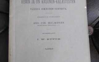 Kemin ja Iin kruununkalastus. v. 1888