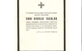 Vampula, suruviesti, 5 kpl. , 1940 - 1943.