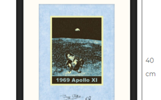 Uusi Apollo 11 kuu avaruus taulu kehystetty