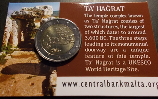 Malta 2 € 2019 juhla Ta' Hagrat, COINCARD
