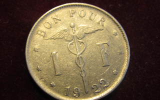 1 franc 1922 Belgia-Belgique