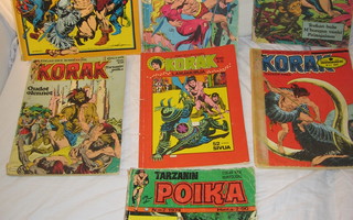 Paketti Tarzan/Korak erikoisnumeroja/vuosikirja 1980 (7kpl).