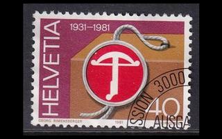 Sveitsi 1207 o Alkuperäsymboli 50v (1981)