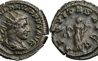 ANTIIKIN ROOMA: Philippus Arabs, hopea-antoninianus 244-47