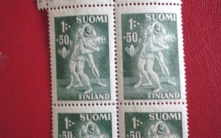 Suomi postimerkki nelilö v. 1945