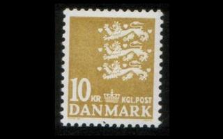 Tanska 626 ** Vaakuna 10 kr keltainen (1976)