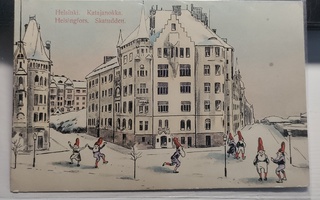 Helsinki Katajanokka vanha tonttukortti