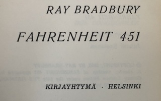 Ray Bradbury: FAHRENHEIT 451 (Arena 1966) 1.p K3-