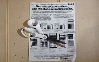 Casio laskin -lehtimainos 1978