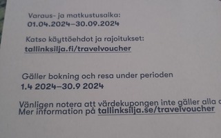4kpl Silja Line travel vouchereita