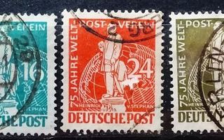 SAKSA/ BERLIN 109. "WELTPOSTVEREIN" HYV 5 KPL* SARJA V. 1949