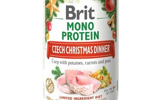 Brit Mono Protein - tsekkiläinen joulu-ilta - koiran märkä