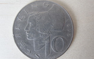 Itävallan 10 shillinkiä, kolikko v. 1975
