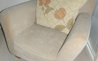 Nojatuolit + Tyynynpäälliset (2 kpl) Vaalea Beige