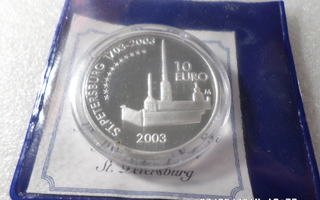 10  euroa 2003  ST.Petersburg  1703- 2003 C.G, Mannerheim