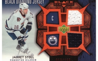 JARRET STOLL Oilers 07-08 BD Jersey #BDJ-JS  016/100 Ruby
