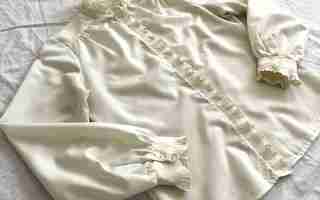 VINTAGE 70-luvun valkoinen paita röyhelöpaita  60s 70s retro