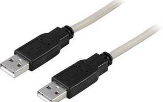 Deltaco USB 2.0 kaapeli A uros - A uros, 1m *UUSI*