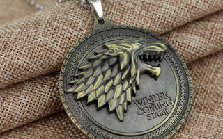Game of Thrones Stark Wolf Necklace- kaulakoru (UUSI)