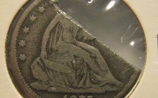 USA 1/2 dollar 1875 Seated liberty , Puolikas. Ei Hv