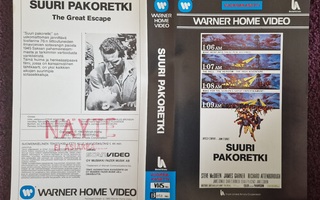 VHS  kansipaperi   SUURI PAKORETKI