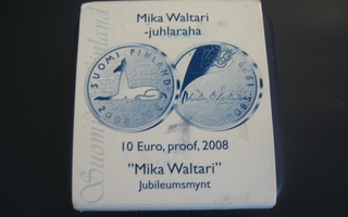 Suomi 10e hopea juhlaraha Mika Waltari - 2008 PROOF rasia